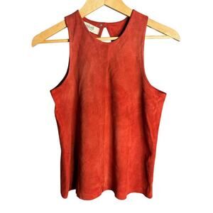 Jakett New York Evelyn Suede Tank Top Cayenne Size S NWT